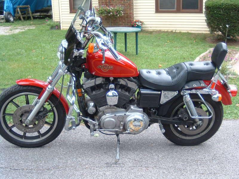1995 harley davidson candy apple red 1200 sportster with accessories - low miles