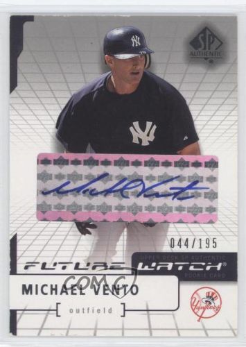 2004 SP Authentic #188 Mike Vento /195 New York Yankees Auto Baseball Card 0t6