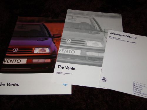VW Vento Brochure 1994 - Aug 1993 inc VR6 + Price List