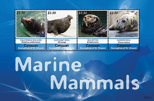 Canouan of st vincent grenadines | marine mammals, 2012 | 1207 s/h mnh