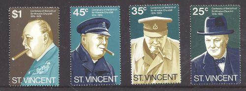 ST. VINCENT , CHURCHILL , SET OF 4 , PERF , VLH