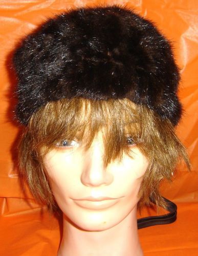 Stunning Vintage Black Fur Hat With Box Vincent Koven Original