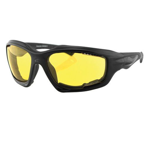 Bobster desperado yellow tint anti-fog lens foam backed wraparound sunglasses