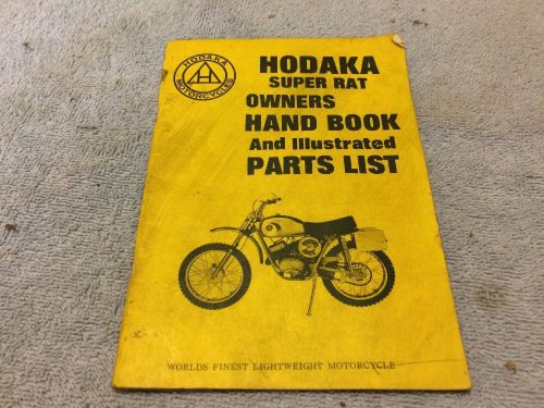 Vintage Hodaka ACE 100 Factory Owners Hand Book and Illustrated Parts