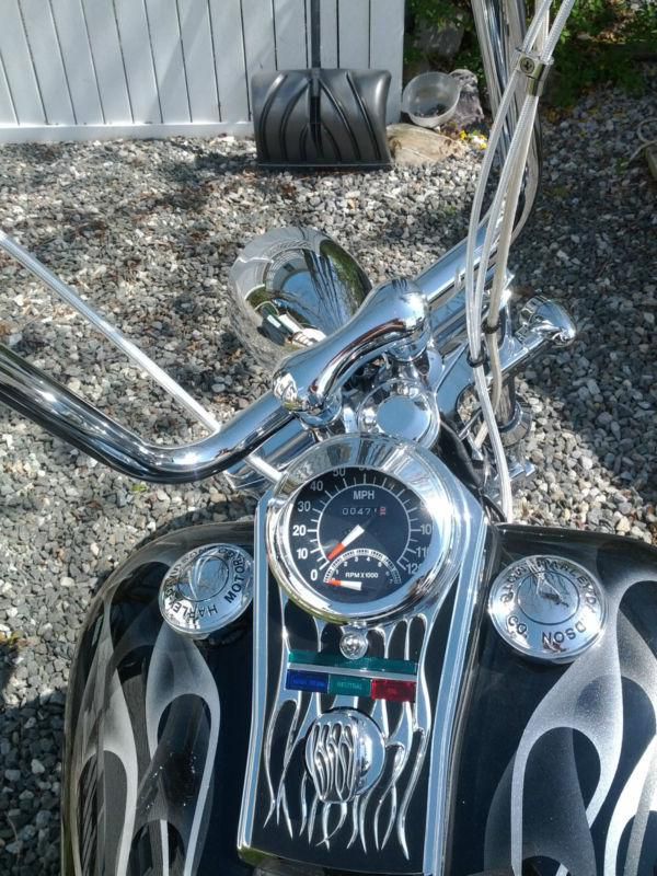Harley davidson softtail with tons of chrome