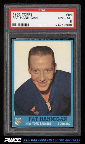 1962 Topps Hockey Pat Hannigan #64 PSA 8 NM-MT (PWCC)
