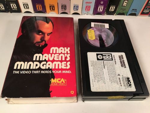 * Max Maven&#039;s Mind Games Betamax NOT VHS 1984 Magic Illusion Mental Skills Beta