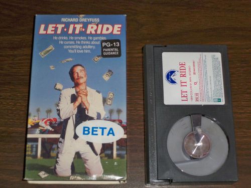 LET IT RIDE - BETA RARE - 1989 Richard Dreyfuss Teri Garr - PARAMOUNT