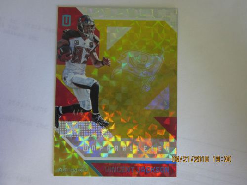 Vincent jackson 2016 unparalleled gold parallel card # 42 sn ssp 4 of 5