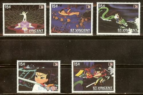 Mint St.vincent cartoons stamps Set (MNH)