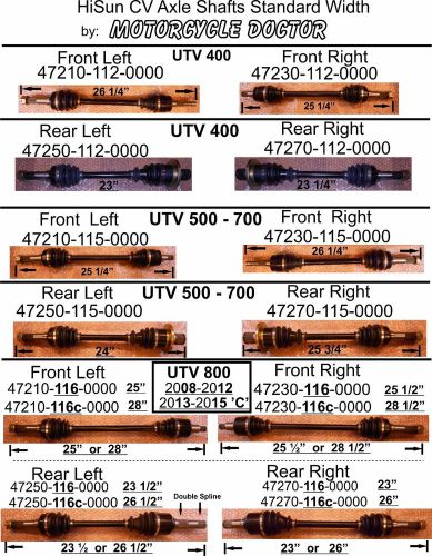 Axle,CV,Rear,Right,UTV,800,UTV Axle,MSU800,HS800,HiSUN,MASSIMO,SuperMach,47270-