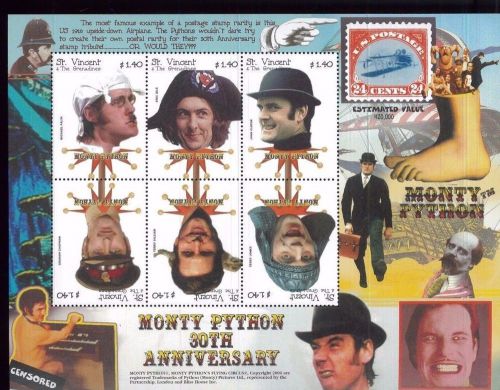 MONTY PYTHON Flying Circus Commemorative Sheet of 6 #2801 MNH - St.Vincent E117