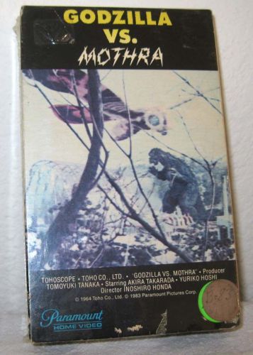 Beta Betamax Tape 1964 Toho Godzilla vs. Mothra 1983 Paramount Pictures