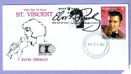 (XXX) ST VINCENT, ELVIS PRESELY W/DUAL CANX 2015 US ELVIS, PRESELY STAMP