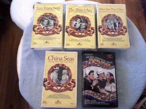 Lot of 5 betamax movies - (beta) - san francisco / the thin man / china seas...