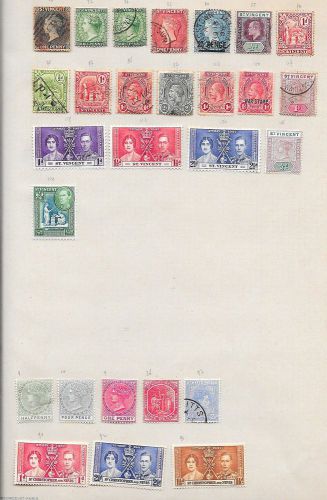 St vincent&amp;st kitts stamps collection of 27 classic stamps  high value!