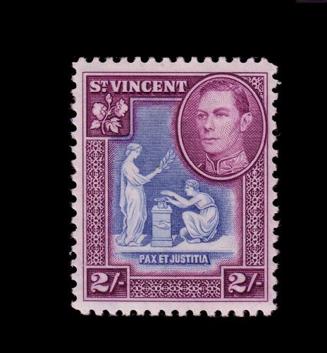 St. Vincent 1938 SG#157 2/- Mint Hinged o.g.,