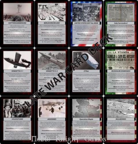 Vento Nuovo Wargame Blocks in the West - Late War Card Deck Zip MINT