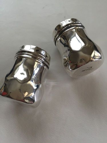 Pair of Vincent Lollo Sterling Silver Miniature SALT &amp; PEPPER Shakers