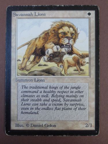 Beta Savannah Lions rare magic the gathering card mtg magicmisprints