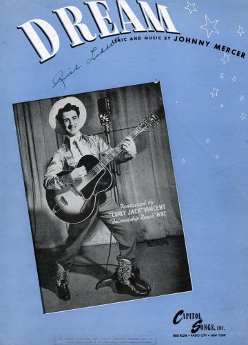 Sheet music  Country  &#034;Curley Jack&#034; Vincent - Dream