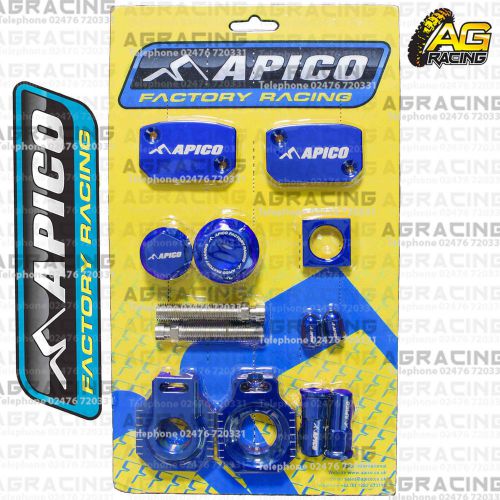 Apico Bling Pack Blue Blocks Caps Plugs Clamp Covers For Husaberg FE 450 09-14