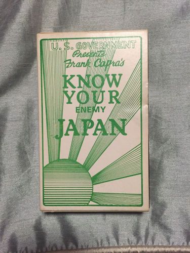 Frank Capra&#039;s Know Your Enemy Japan Beta Tape Betamax