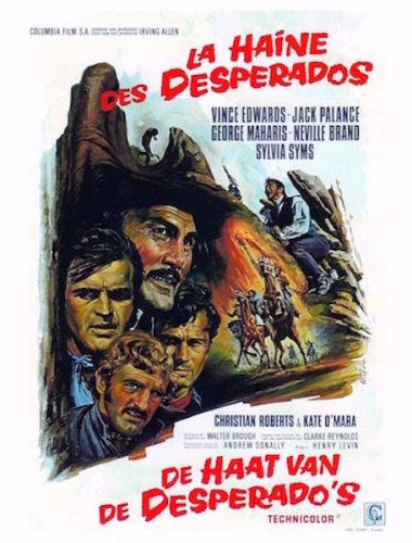 The Desperados 1969 Movie Poster Repro 12&#034;x18&#034; Vince Edwards-Jack Palance
