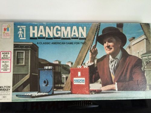 Vintage 1976 Hangman BoardGame Vincent Price Milton Bradley #4623 1976 Complete