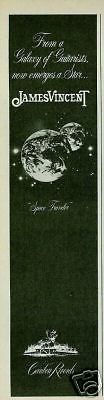 1976 JAMES VINCENT &#034;SPACE TRAVELER&#034; ALBUM PROMO AD