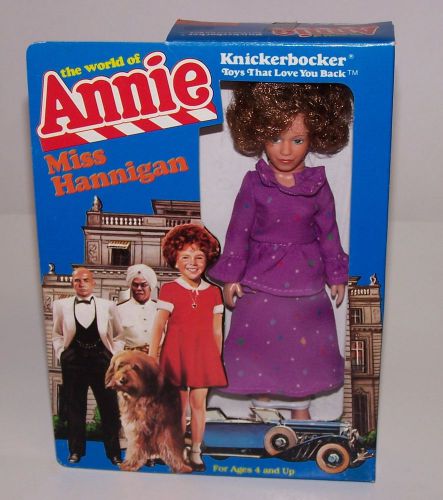 Vintage 1982 Annie Miss Hannigan 8&#034; Doll Knickerbocker NIB