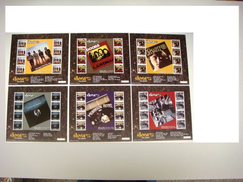 The doors postage stamps sheets set of 6 - st. vincent - jim morrison - albums
