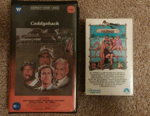 Vintage Caddyshack &amp; Meatballs Beta Video Tapes Bill Murray Collection