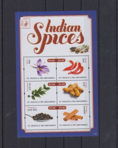 J1. st. vincent - mnh - nature - indian spices - 2011