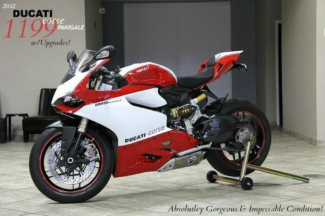 2012 DUCATI 1199 PANIGALE Termi Exhaust LightTech Rear Sets BREMBOS Traction WOW