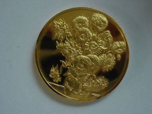 SUNFLOWERS by Vincent Van Gogh, Franklin Mint, Sterling silver