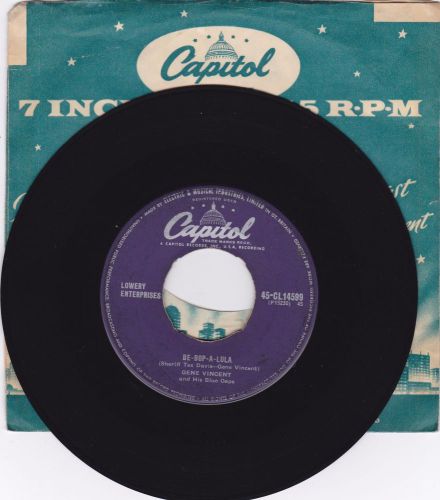 Gene Vincent &#034;Be-Bop-A-Lula&#034; /&#034;Woman Love&#034; Capitol UK 45 1956