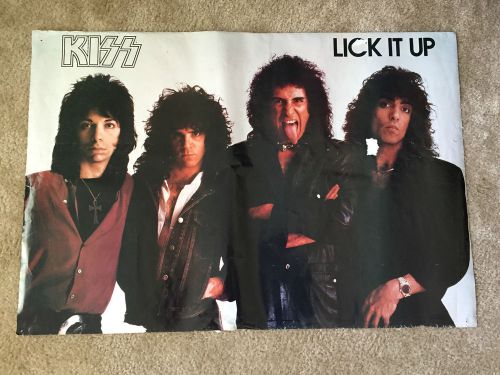 Kiss lick it up tour poster, paul stanley,gene simmons,vinny vincent &amp; eric carr