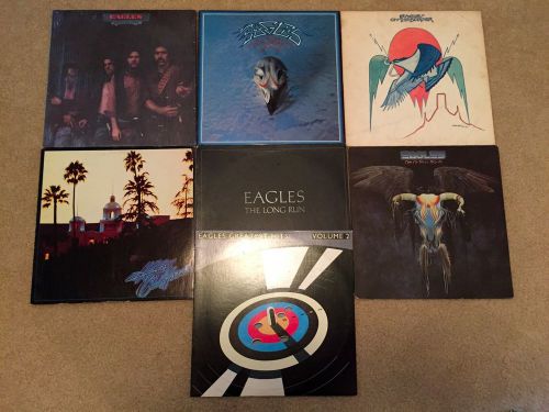 Eagles vinyl lp record lot of 7! desperado,these nights,long,hotel,border,hits+