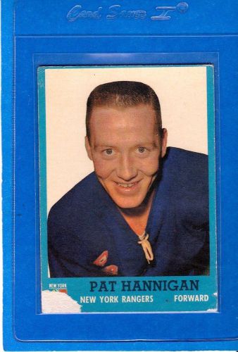 1962-63 topps  hockey card#64 pat hannigan (new york rangers)