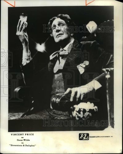 1980 press photo vincent price stars as oscar wilde in diversions &amp; delights