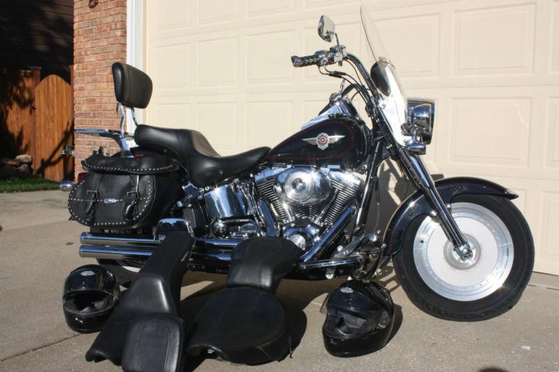 2001 Harley-Davidson Fatboy FLSTFI Vivid Black with Lots of Chrome and Extras