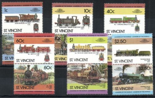 St. vincent stamp mnh 1985 steam locomotives ws35982