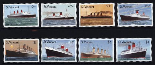 St vincent 1989. 10c to $4 cruise ships , sc 1173-1180 , mnh