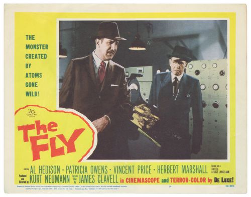 1958 Fox Sci-Fi Horror &#034;THE FLY&#034; LOBBY CARD 7 Vincent Price!!