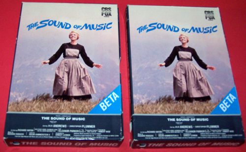 The sound of music part 1 and part 2 beta cassette tapes