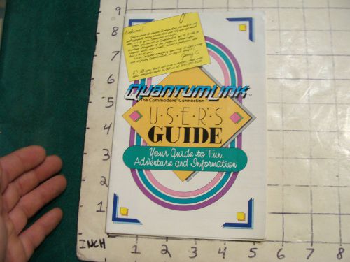 vintage video game item: QuantumLink users guide, q-link chart