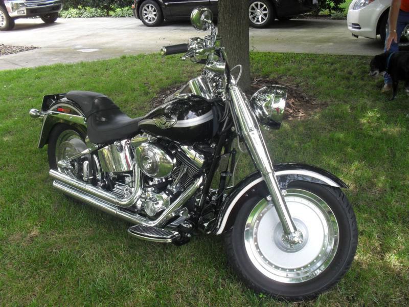 2003 harley davidson soft tail fat boy 100th 100 anniversary very low miles