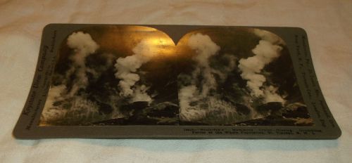 Antique Stereoview Card - Soufriere&#039;s Mammoth Crater St Vincent Grenadines