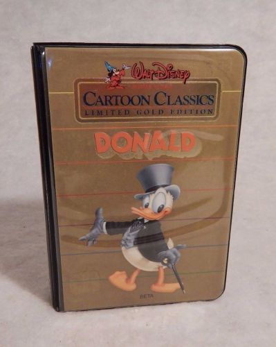 Betamax Beta Donald 1984 Limited Gold Edition Disney Cartoon Classics